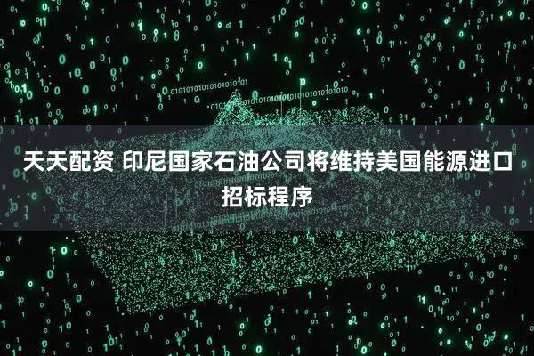 天天配资 印尼国家石油公司将维持美国能源进口招标程序