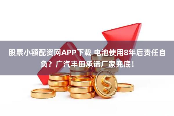 股票小额配资网APP下载 电池使用8年后责任自负？广汽丰田承诺厂家兜底！